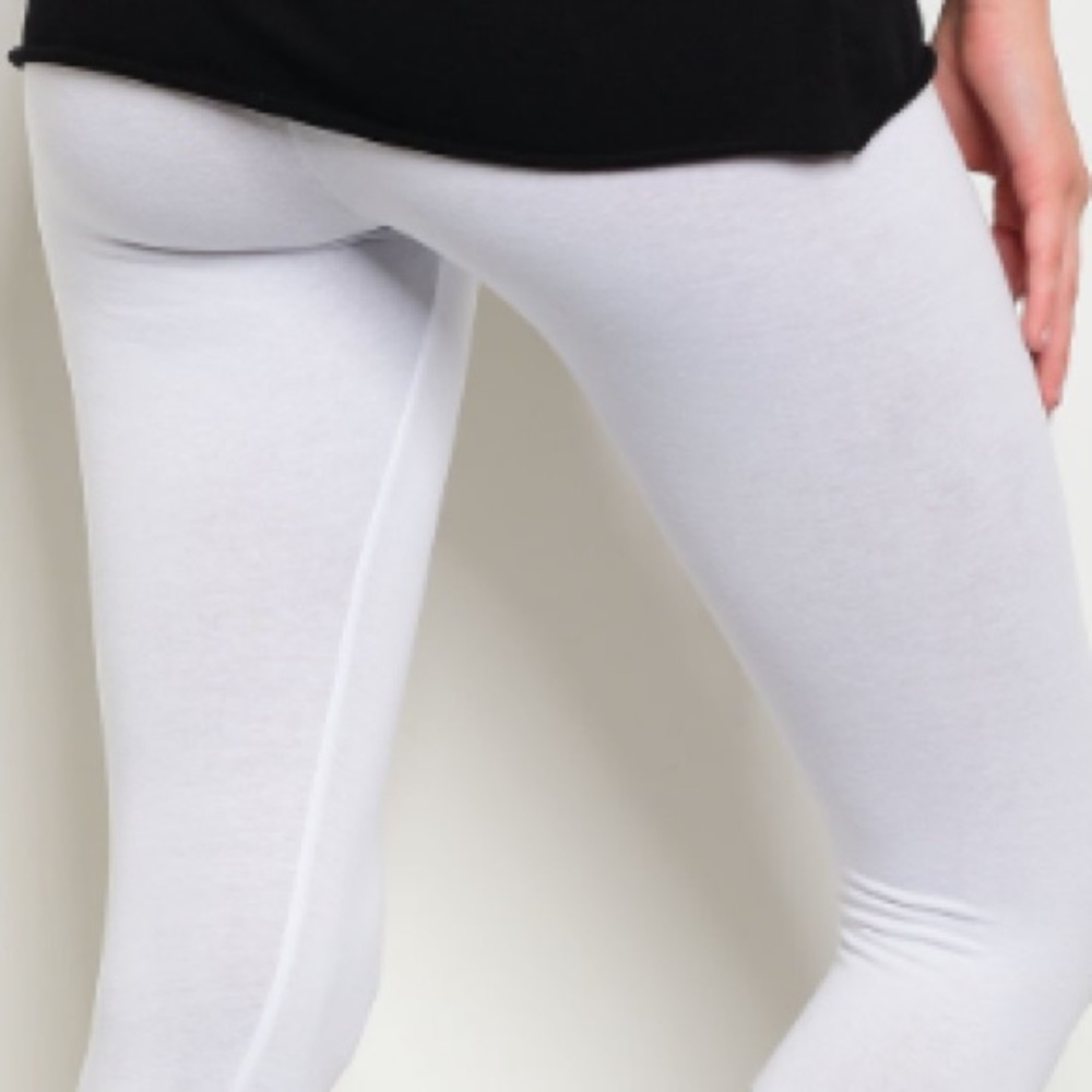 White Elastic waistband leggings - Picture 7 of 7